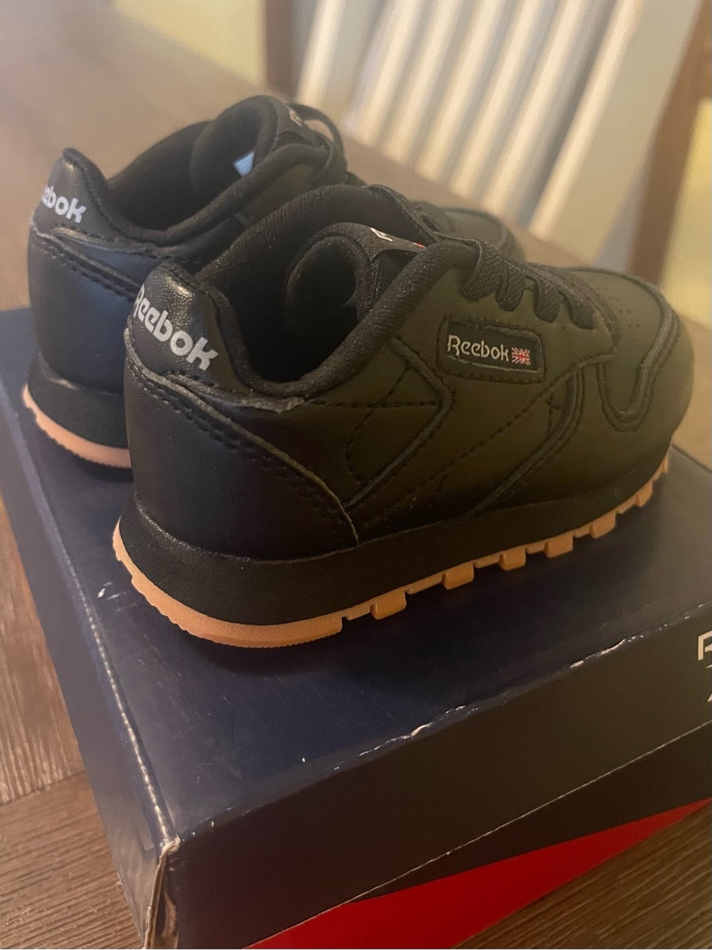 Reebok Infant Classic Leather Shoes in Black